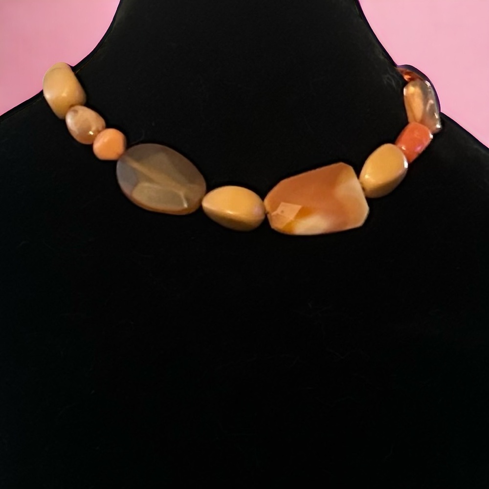 Isis chunky lucite bead necklace and earrings set